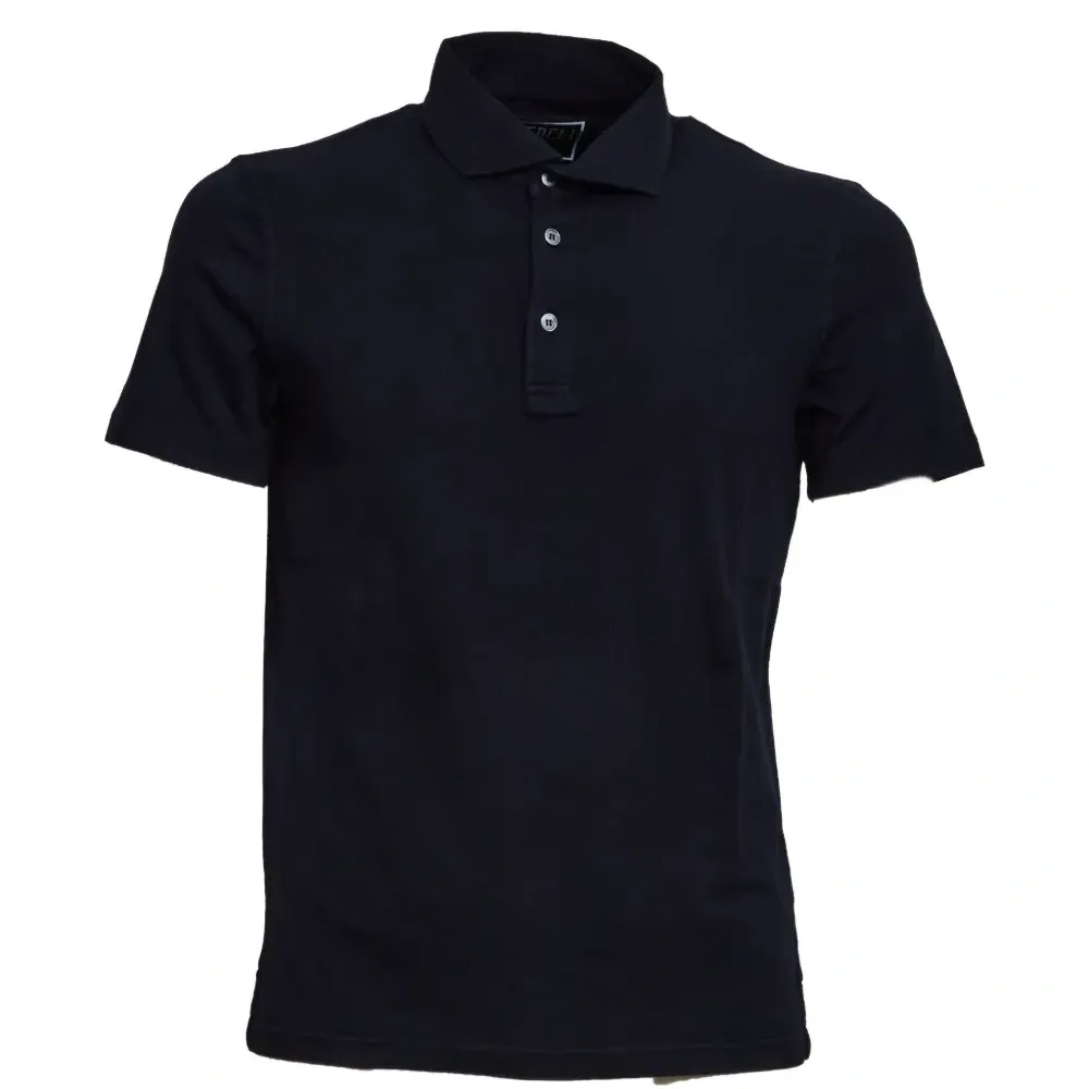 Поло с перламутровыми пуговицами