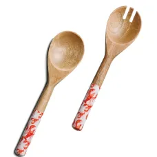 Салатные приборы с принтом в виде омаров