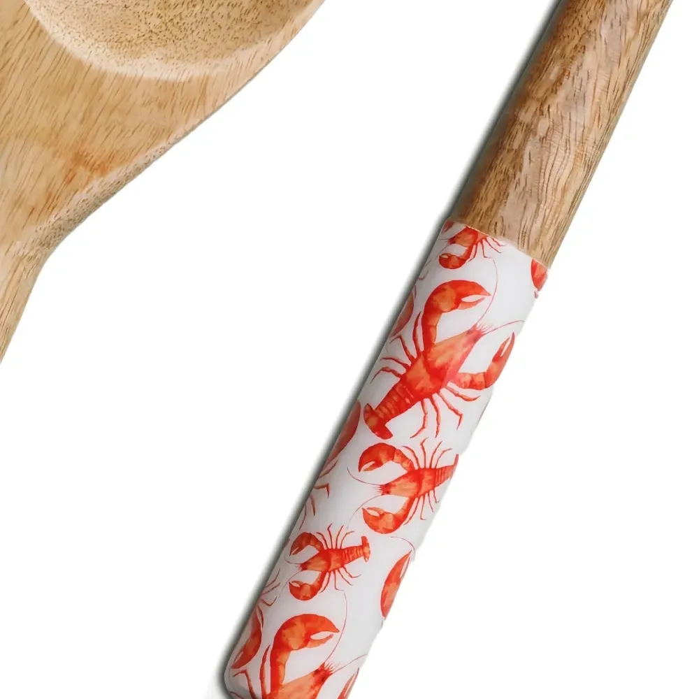 Салатные приборы с принтом в виде омаров