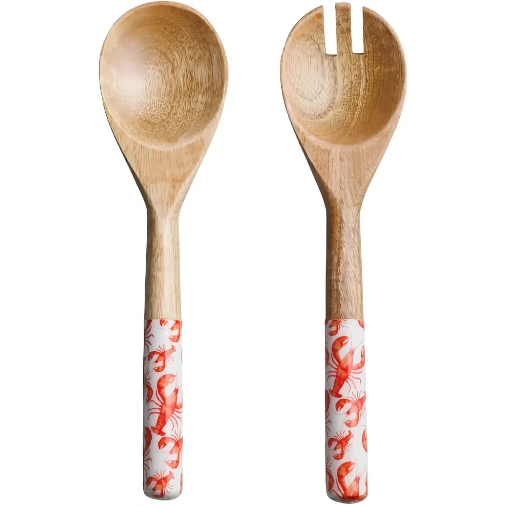 Салатные приборы с принтом в виде омаров