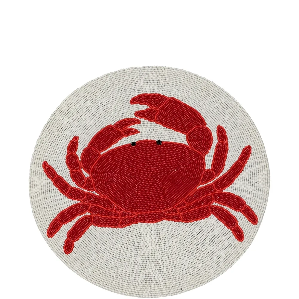 Бисерная подставка с мотивом краба
