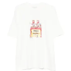 Футболка с принтом "Café" спереди