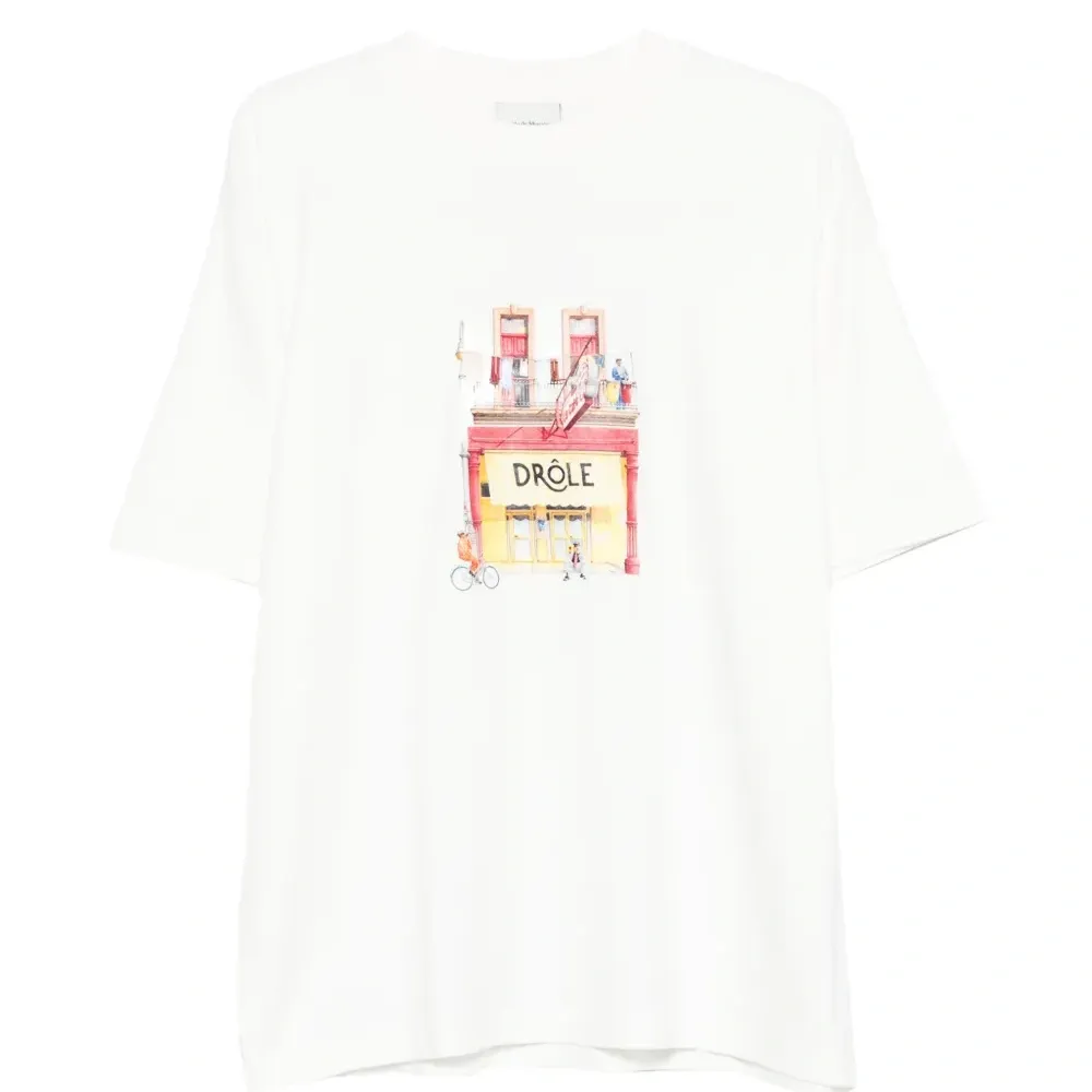 Футболка с принтом "Café" спереди