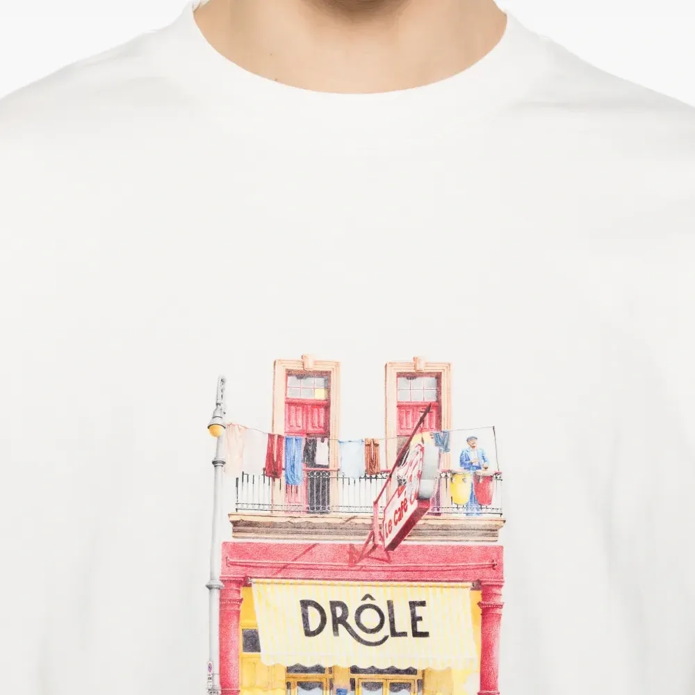 Футболка с принтом "Café" спереди