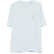 Футболка с круглым вырезом и каллиграфическим слоганом