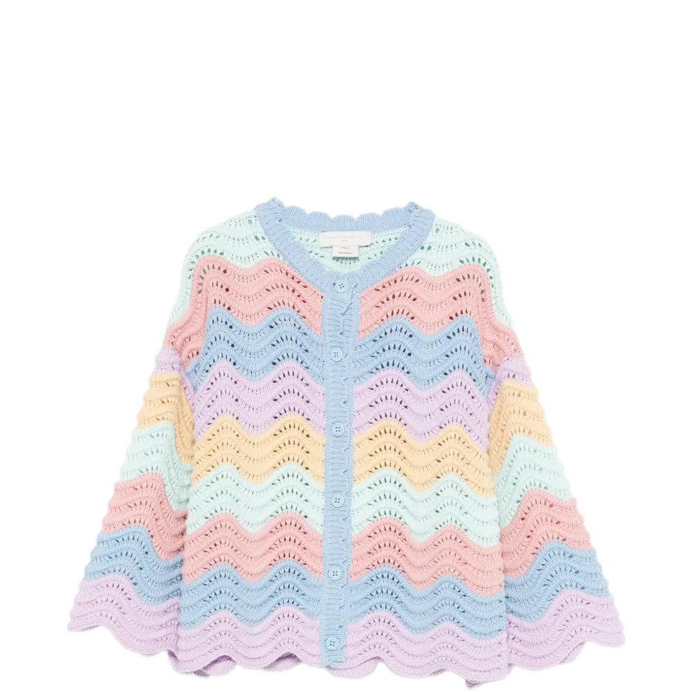 Кардиган в полоску с волнистым узором