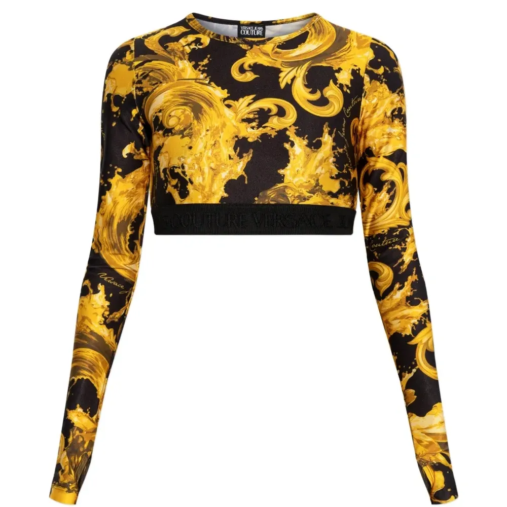 Топ с длинными рукавами и узором