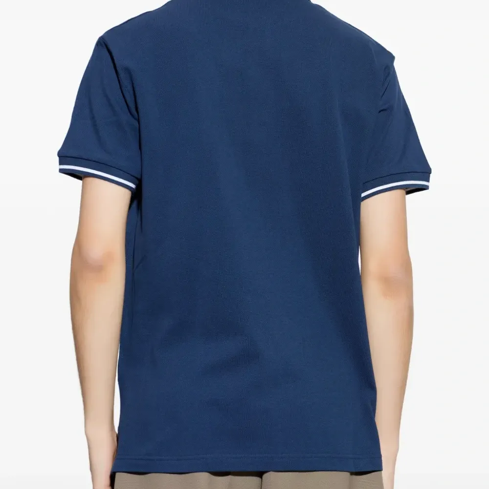 Поло с отделкой и логотипом