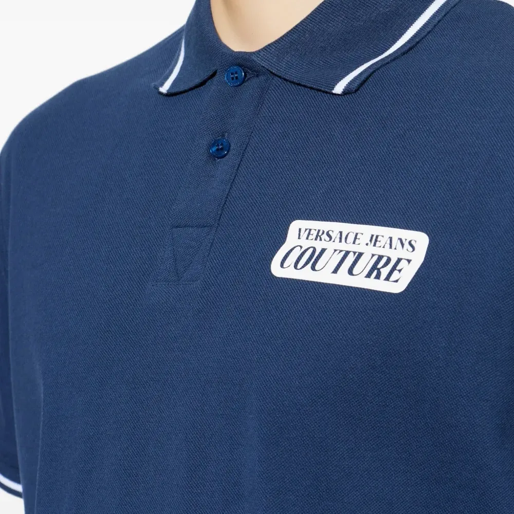 Поло с отделкой и логотипом