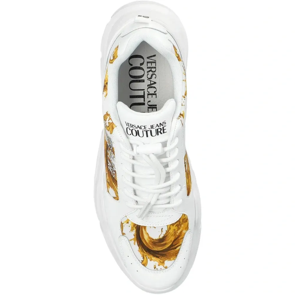 Кроссовки на шнуровке в стиле барокко