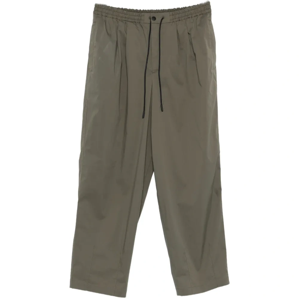 Брюки широкого кроя на завязках