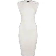 Вязаное мини-платье с пуговицами