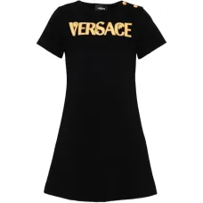 Платье на пуговицах с логотипом