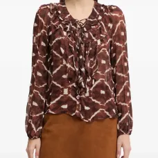 Топ с оборками и узором