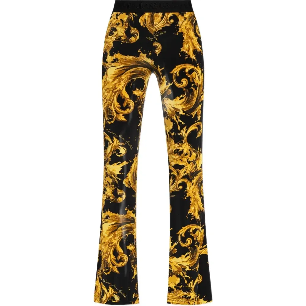 Клёшевые брюки с барочным принтом