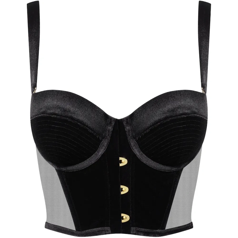 Бюстгальтер-бюстье на пуговицах