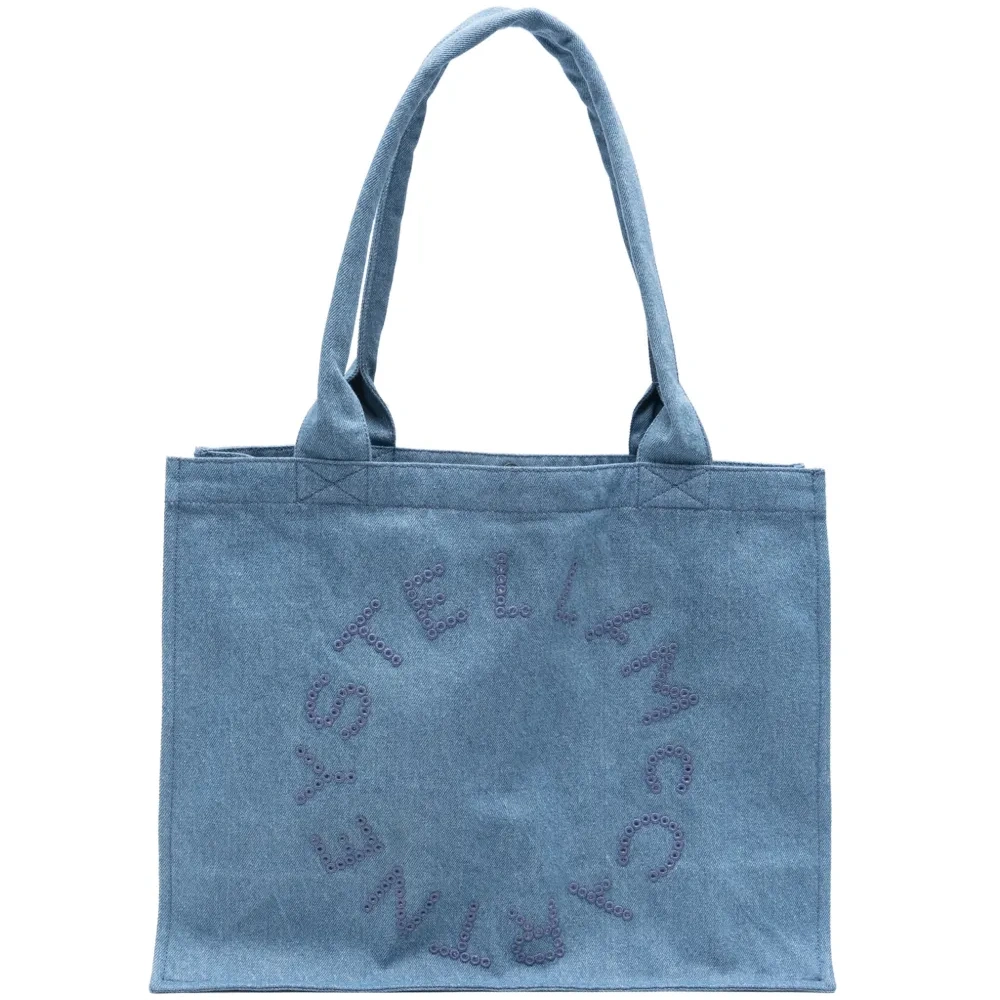 Сумка-тоут с логотипом и заклёпками