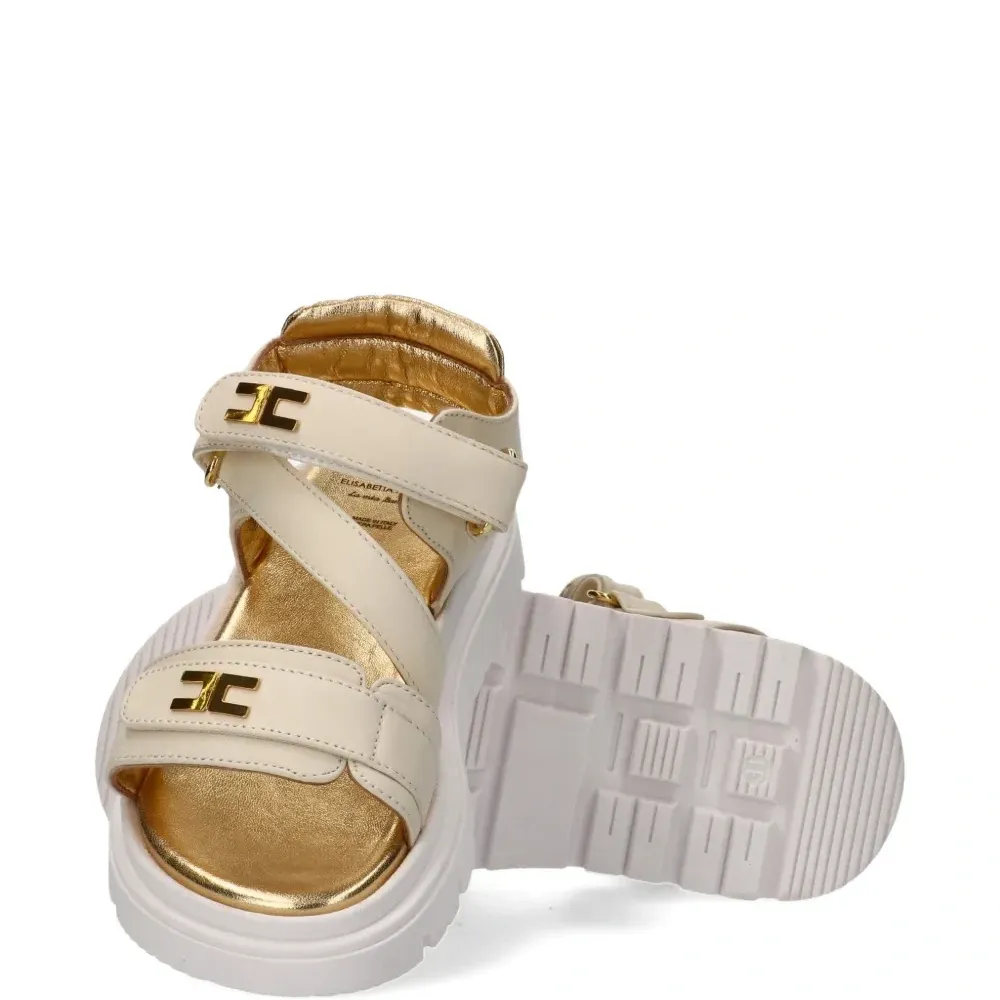 Босоножки с логотипом на ремешке