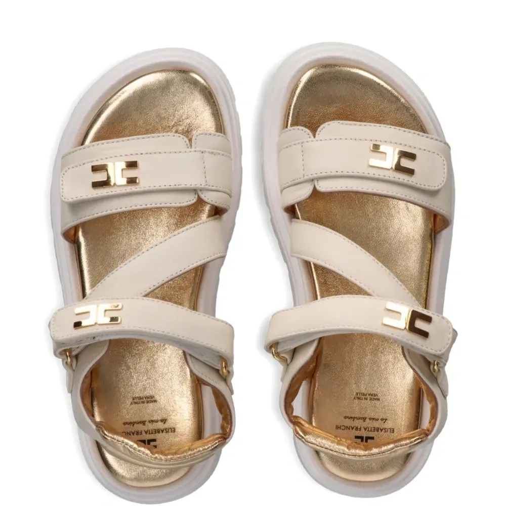 Босоножки с логотипом на ремешке