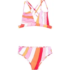 Бикини в полоску с перекрещивающимися бретелями