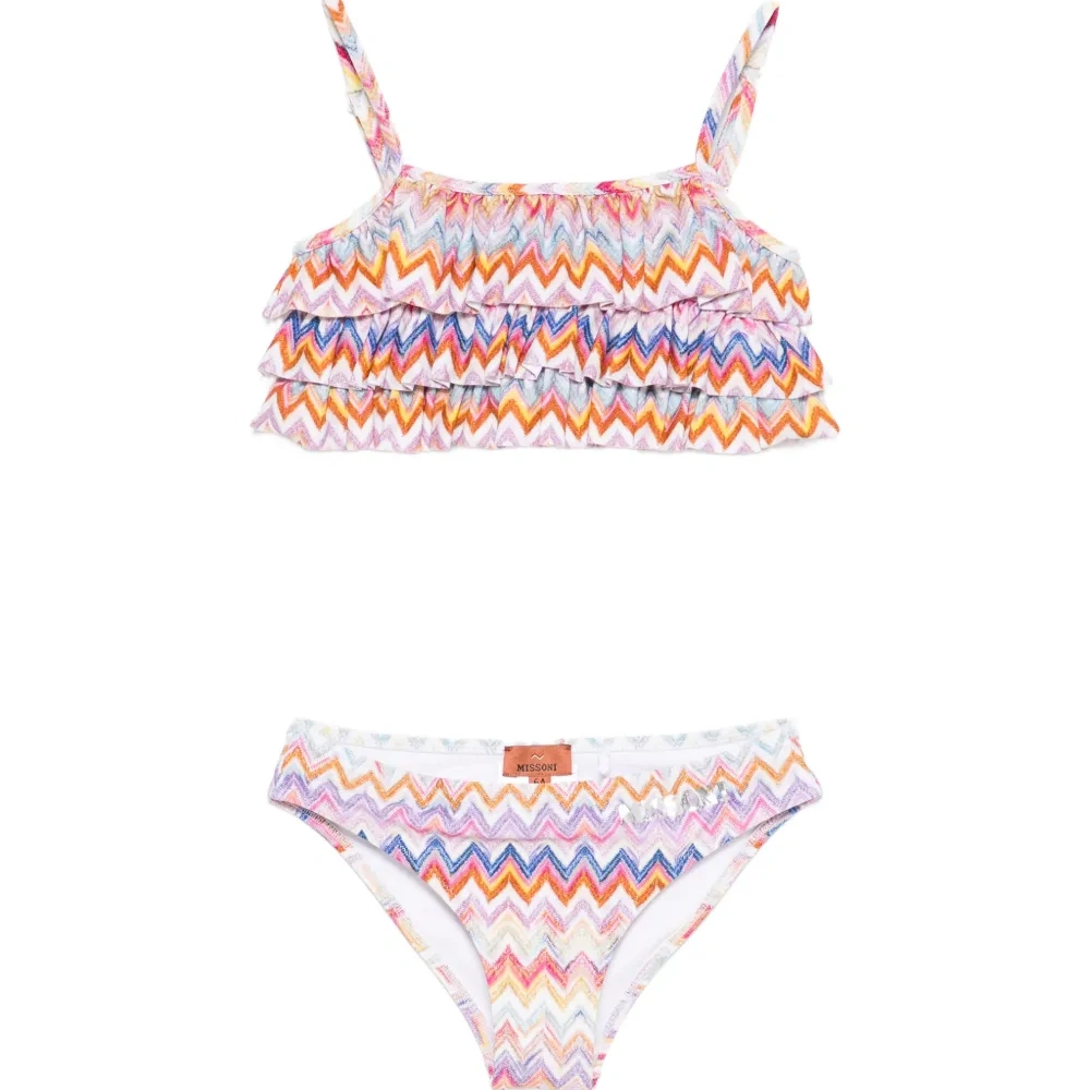 Бикини с оборками и зигзагообразным узором