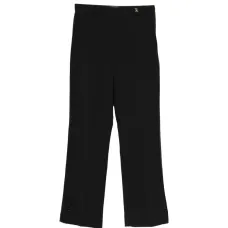 Укороченные брюки с фирменной пластиной