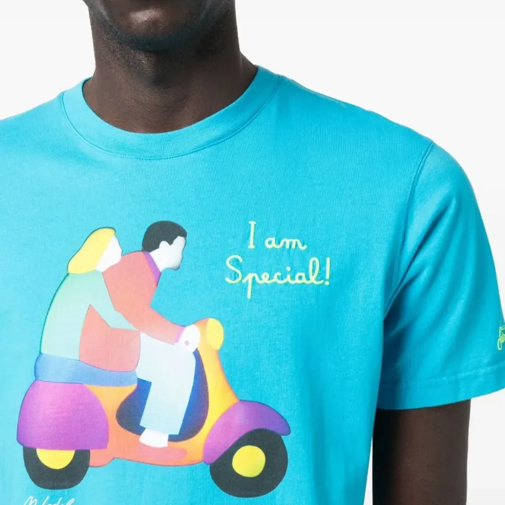 Футболка с графическим принтом и круглым вырезом