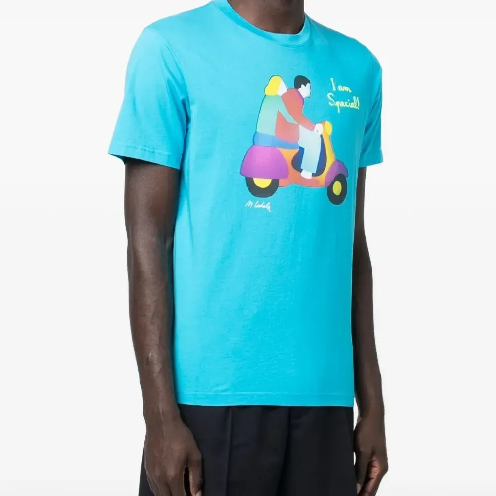 Футболка с графическим принтом и круглым вырезом