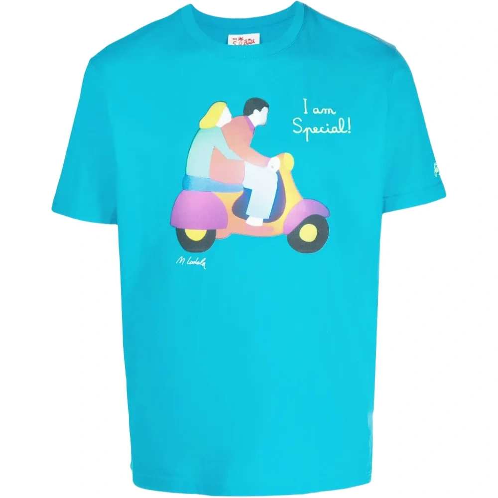 Футболка с графическим принтом и круглым вырезом