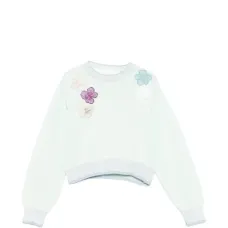 Свитер с цветочной аппликацией Свитер с цветочной аппликацией