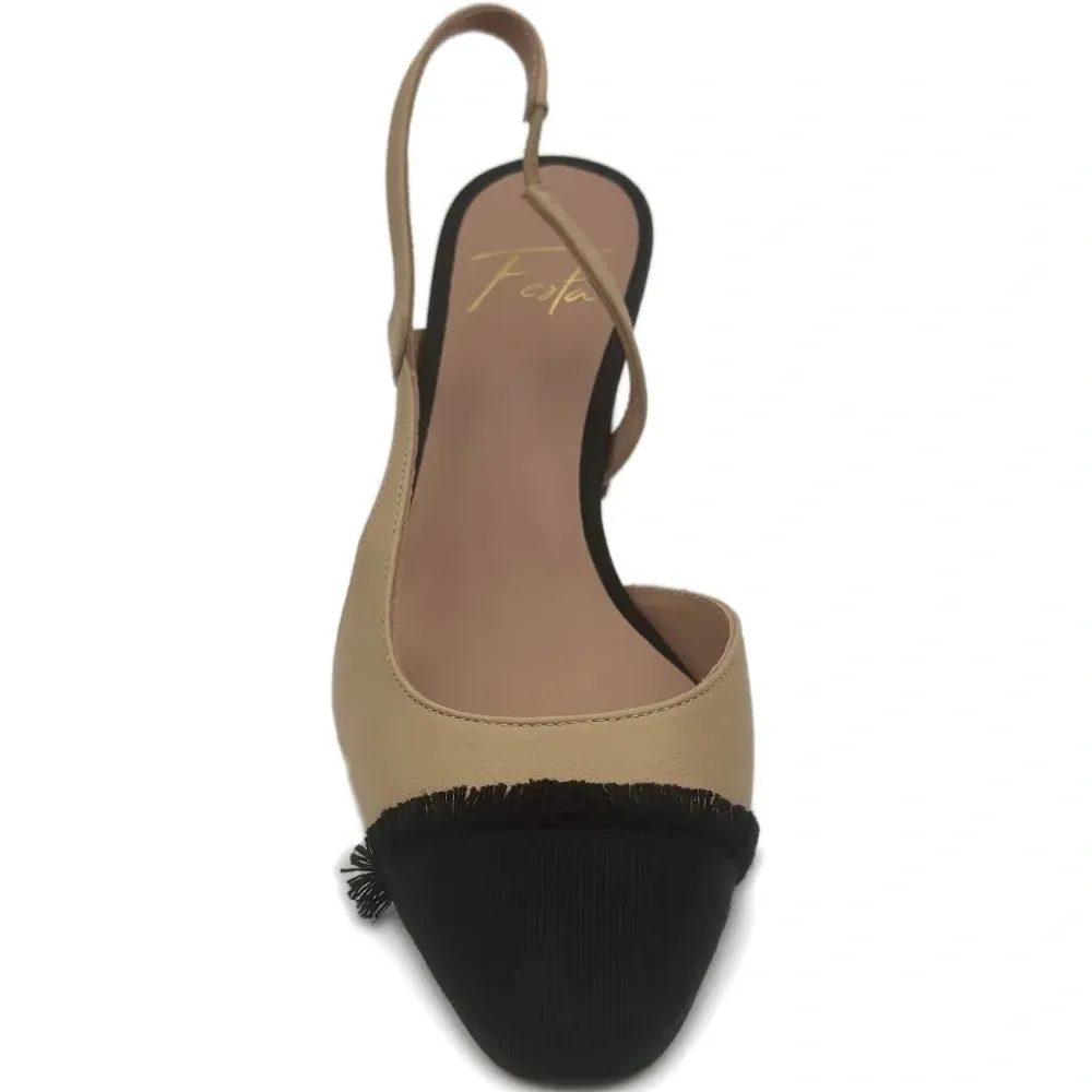 Туфли-лодочки Ficus на каблуке с бахромой