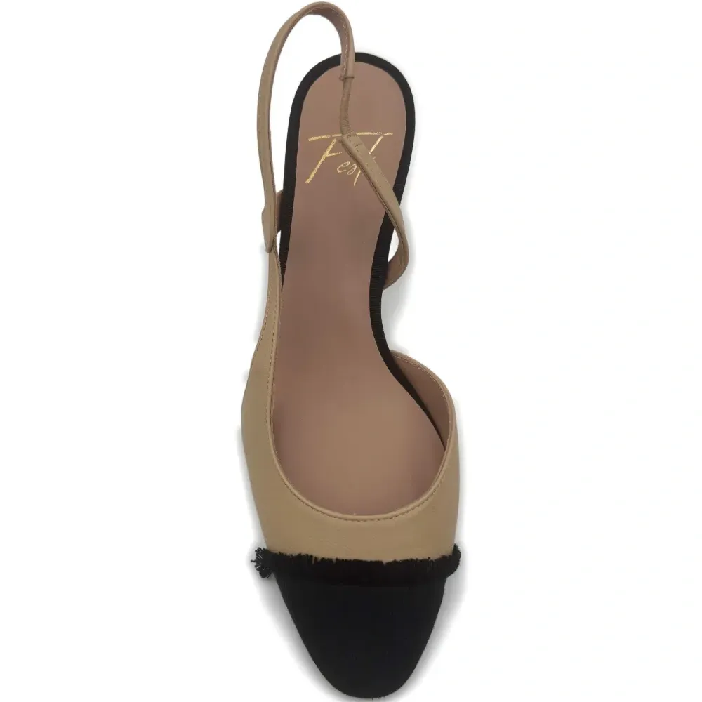 Туфли-лодочки Ficus на каблуке с бахромой