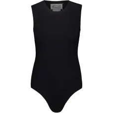 Боди с эластичным круглым вырезом