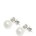 Серьги-гвоздики с жемчугом и кристаллами