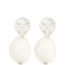 Серьги-гвоздики с жемчугом и кристаллами