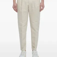 Брюки со складками и манжетами