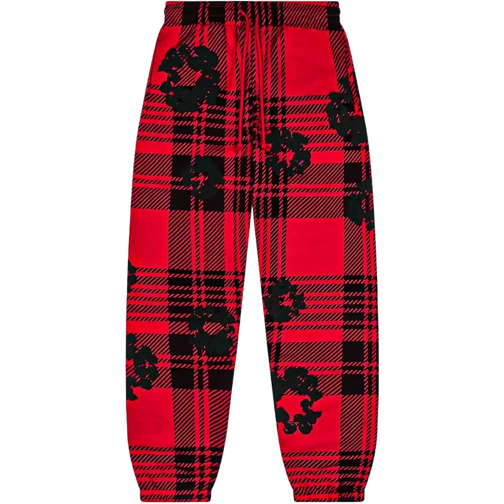 Спортивные брюки с принтом "клеточный венок"