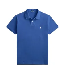 Поло с короткими рукавами и вышитым логотипом