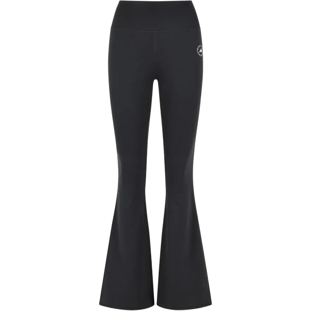 Расклешённые брюки с контрастным логотипом