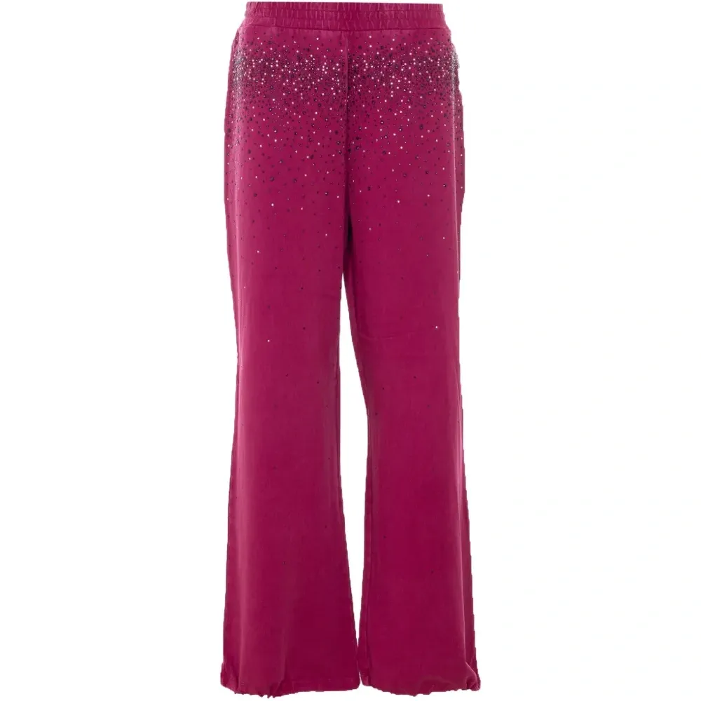 Широкие брюки с кристаллами