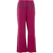 Широкие брюки с кристаллами