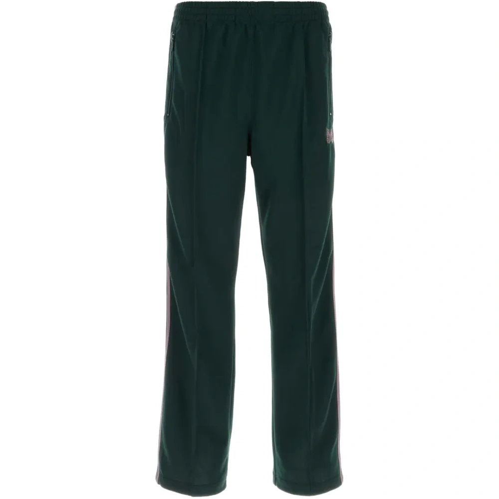 Тёмно-зелёные спортивные брюки