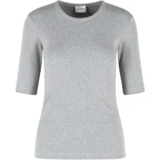 Футболка в рубчик с круглым вырезом