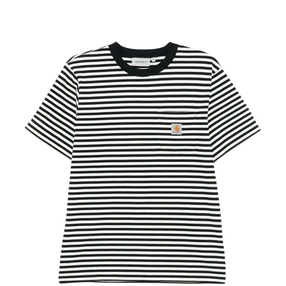 Футболка с карманом в полоску