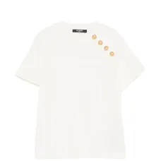 Футболка с декоративными пуговицами