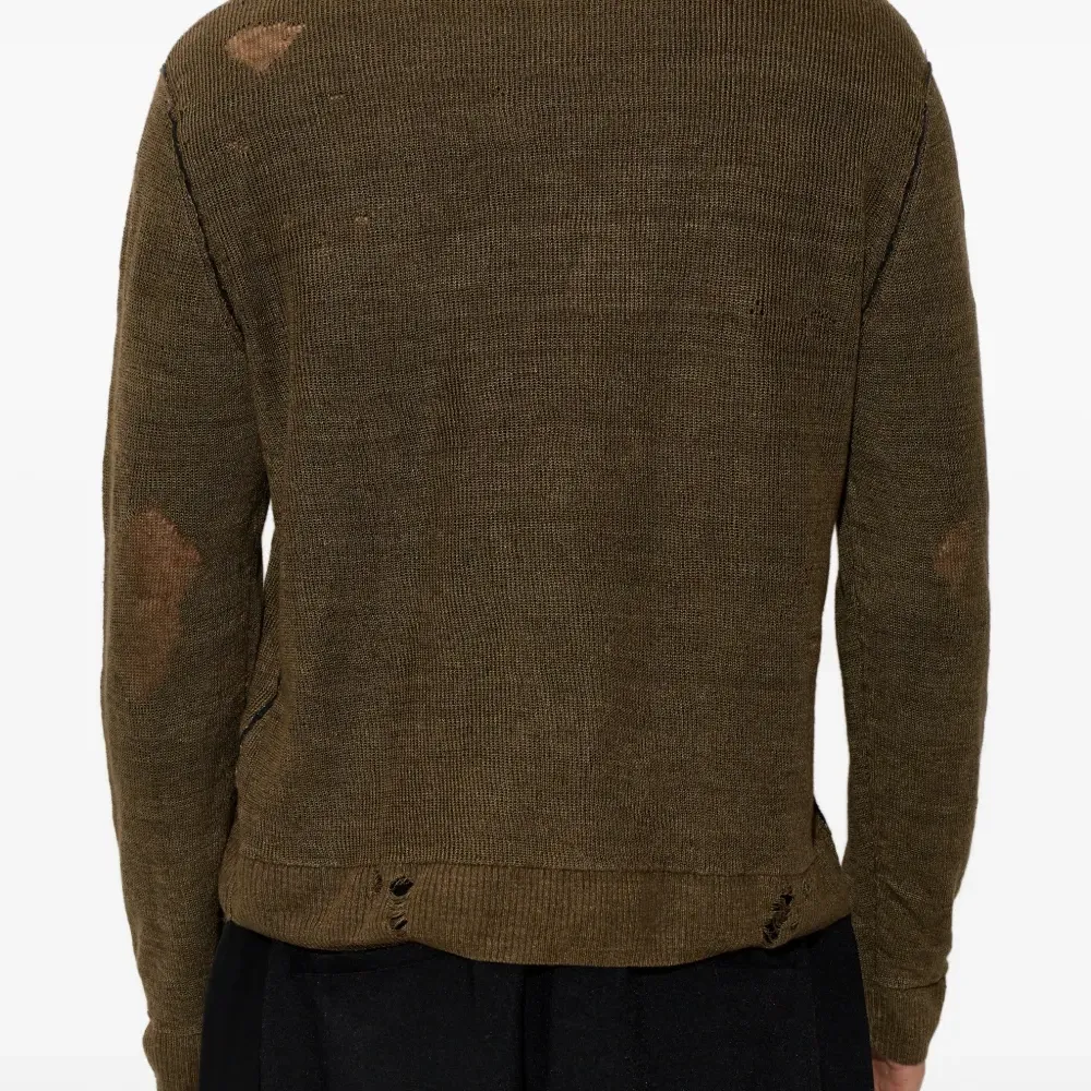 Джемпер с потертостями и круглым вырезом K-Daianas