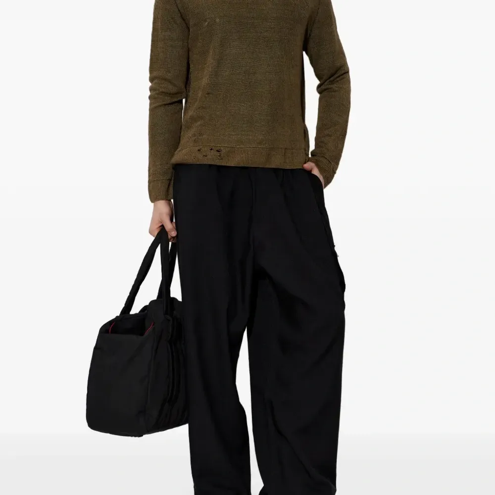 Джемпер с потертостями и круглым вырезом K-Daianas