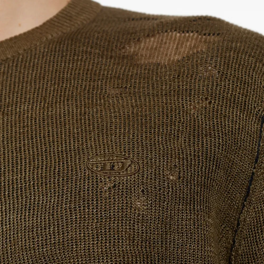 Джемпер с потертостями и круглым вырезом K-Daianas