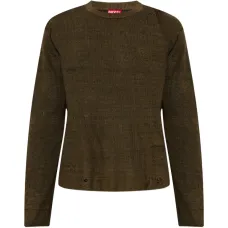 Джемпер с потертостями и круглым вырезом K-Daianas