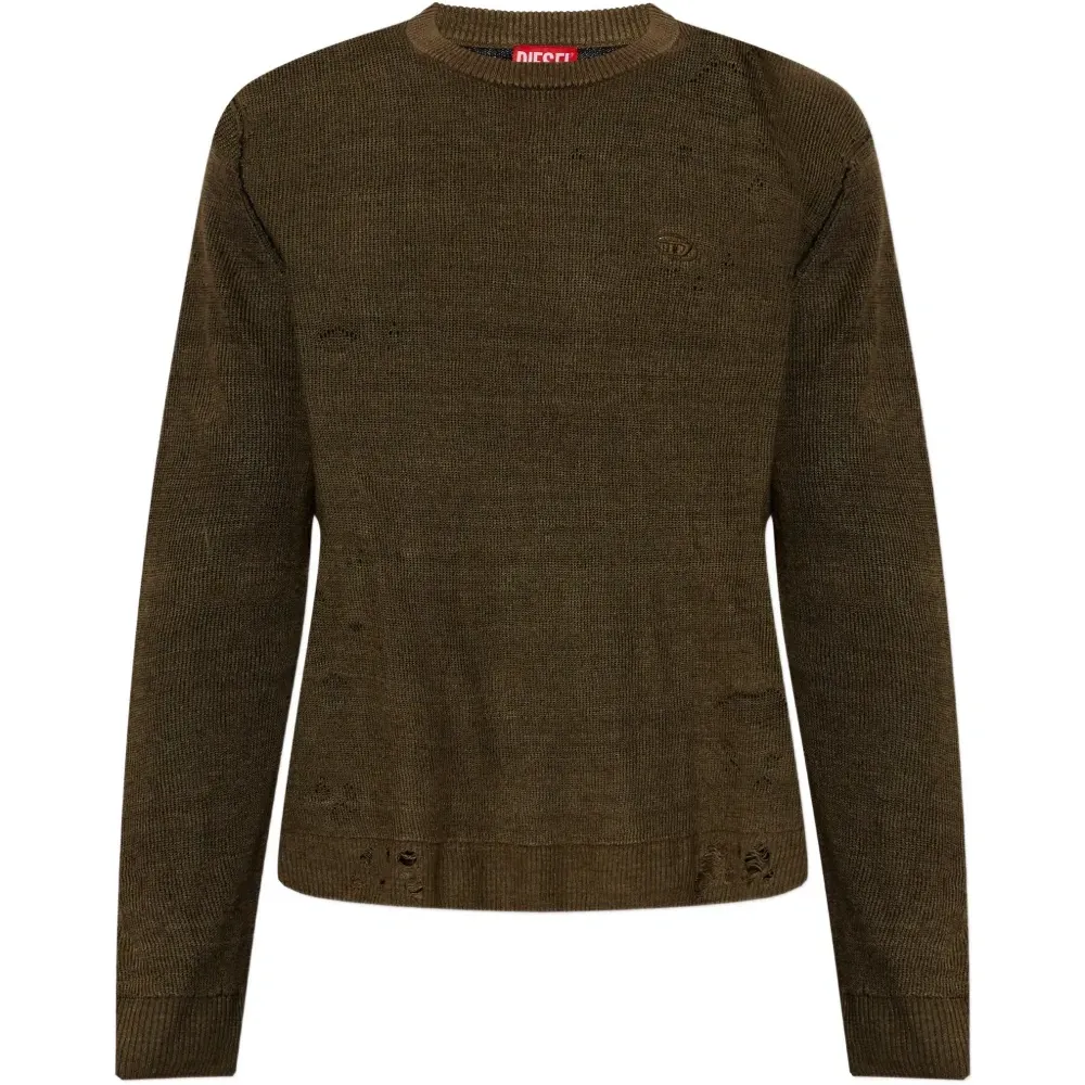 Джемпер с потертостями и круглым вырезом K-Daianas